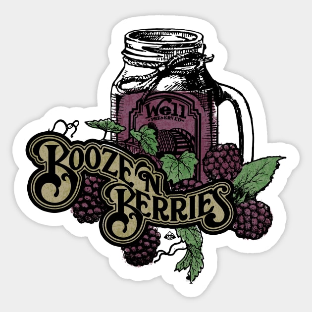 Booze 'n Berries Sticker by SkprNck